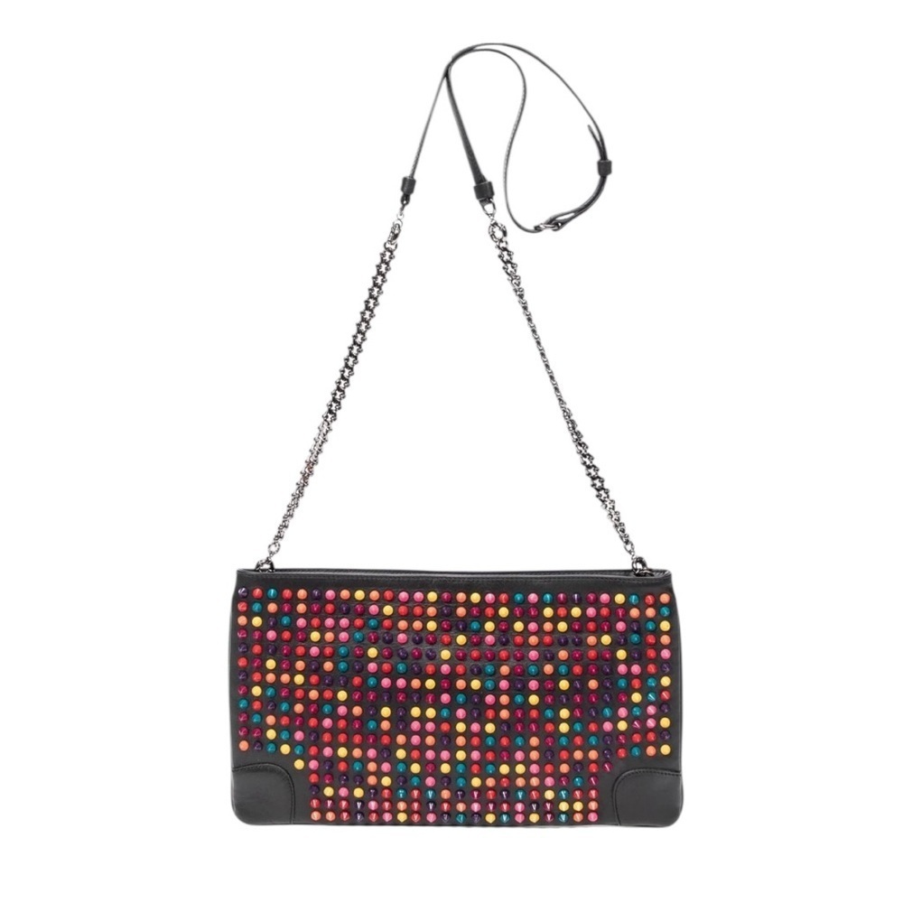 Christian Louboutin Black Studded Loubiposh Embellished Crossbody